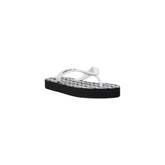 Armani Exchange Black And White Rubber Flip-Flop Sandals